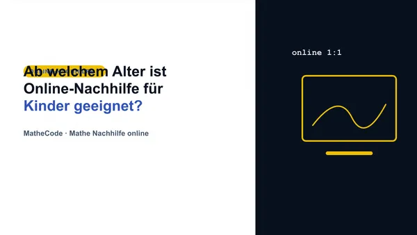 Illustration zum Thema Ab welchem Alter ist Online-Nachhilfe für Kinder geeignet?
