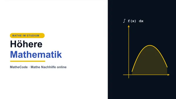 Illustration mit Integralzeichen zur Höheren Mathematik im Studium
