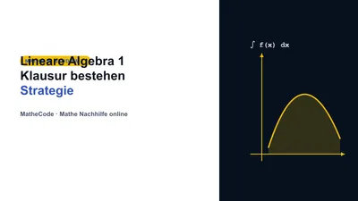 Illustration zum Thema Lineare Algebra 1 Klausur bestehen: Strategie