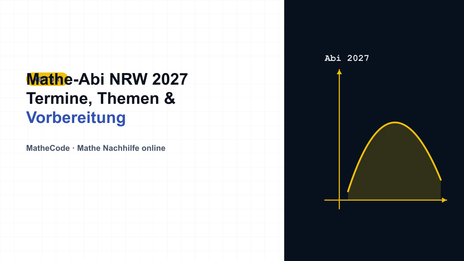 Illustration zum Thema Mathe-Abi NRW 2027: Termine, Themen & Vorbereitung