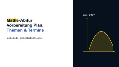Illustration zum Thema Mathe-Abitur Vorbereitung: Plan, Themen & Termine 2027