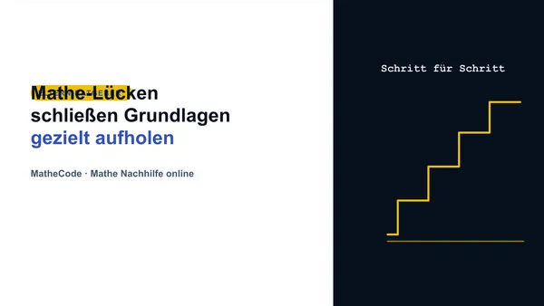 Illustration zum Thema Mathe-Lücken schließen: Grundlagen gezielt aufholen