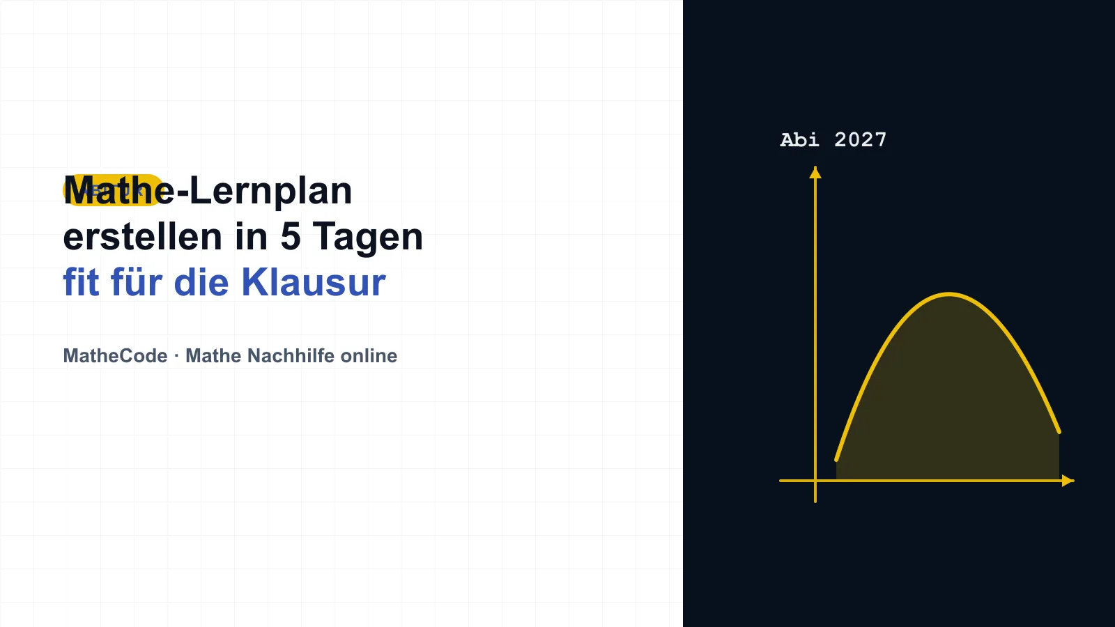 Illustration zum Thema Mathe-Lernplan erstellen: in 5 Tagen fit für die Klausur