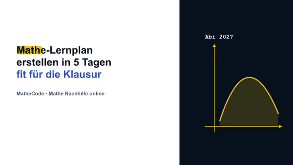 Illustration zum Thema Mathe-Lernplan erstellen: in 5 Tagen fit für die Klausur