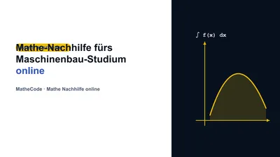 Illustration zum Thema Mathe-Nachhilfe fürs Maschinenbau-Studium online