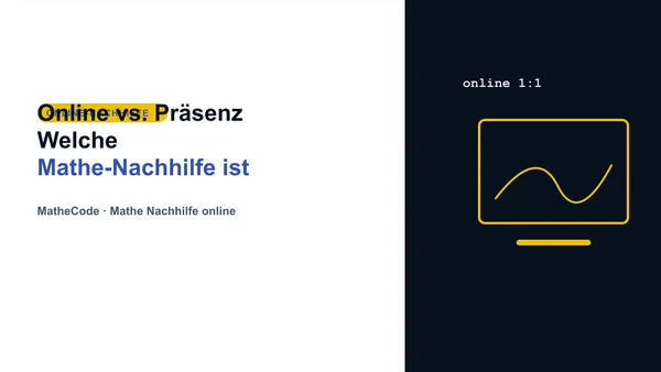 Illustration zum Thema Online vs. Präsenz: Welche Mathe-Nachhilfe ist besser?