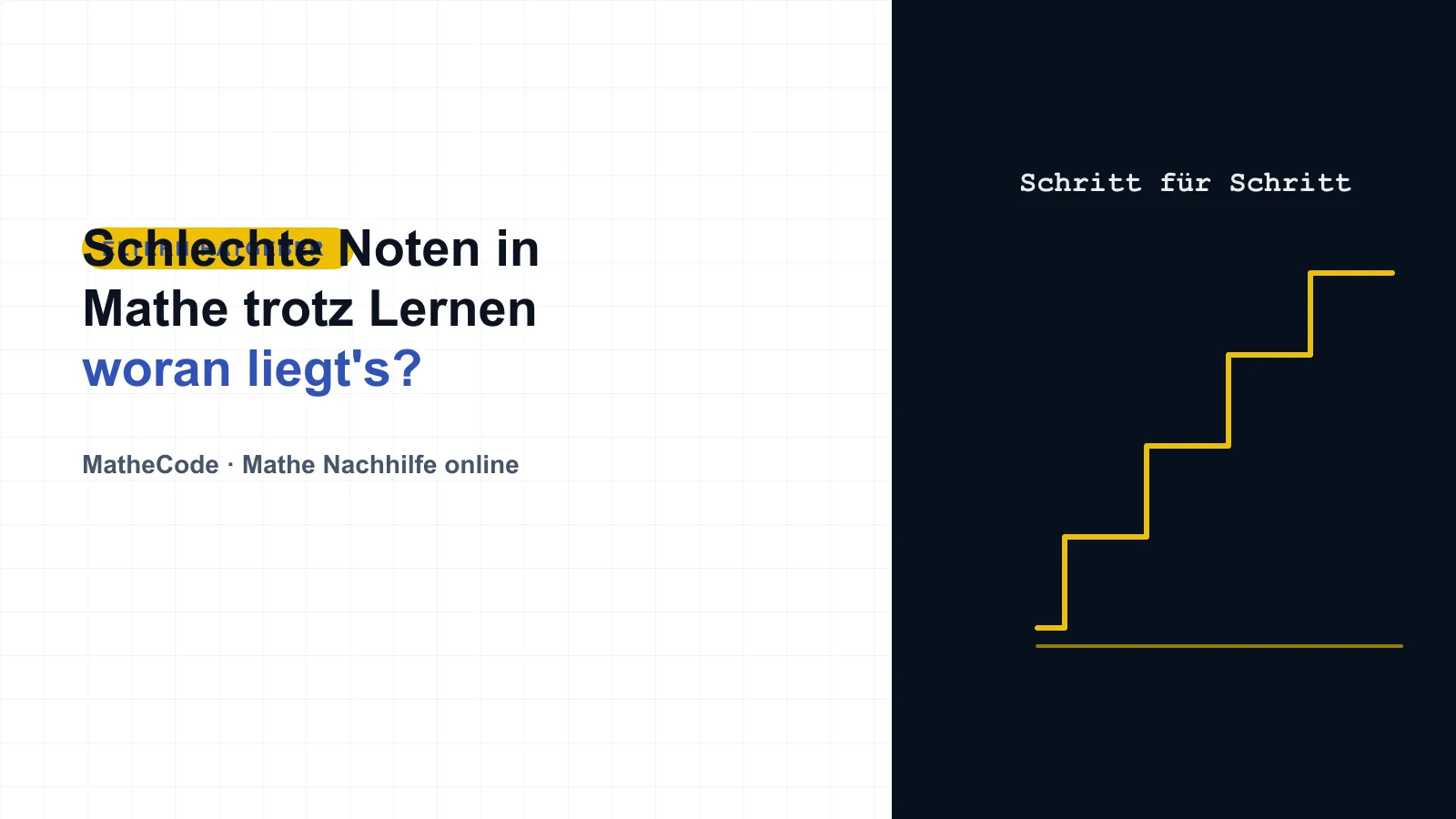 Illustration zum Thema Schlechte Noten in Mathe trotz Lernen – woran liegt's?