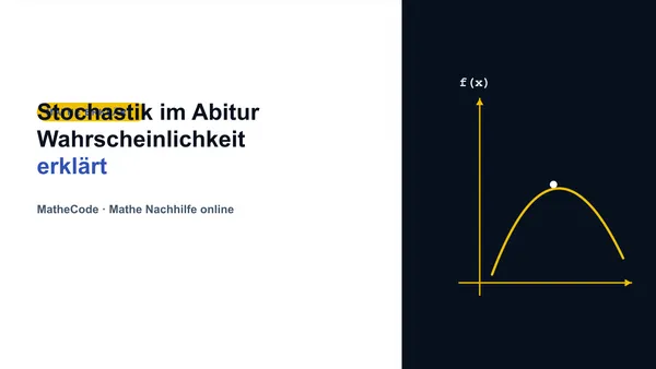 Illustration zum Thema Stochastik im Abitur: Wahrscheinlichkeit erklärt