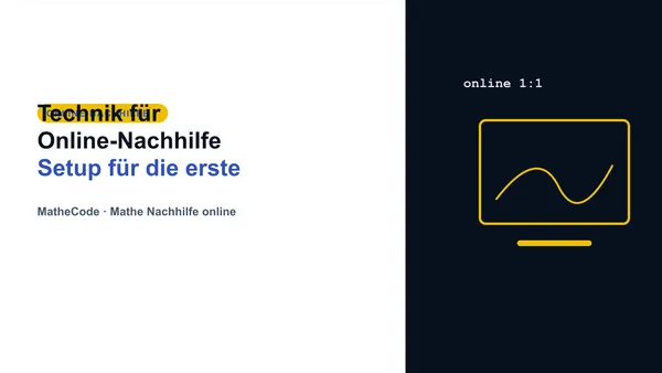 Illustration zum Thema Technik für Online-Nachhilfe: Setup für die erste Stunde